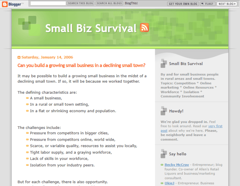 Twenty Years of Small Biz Survival